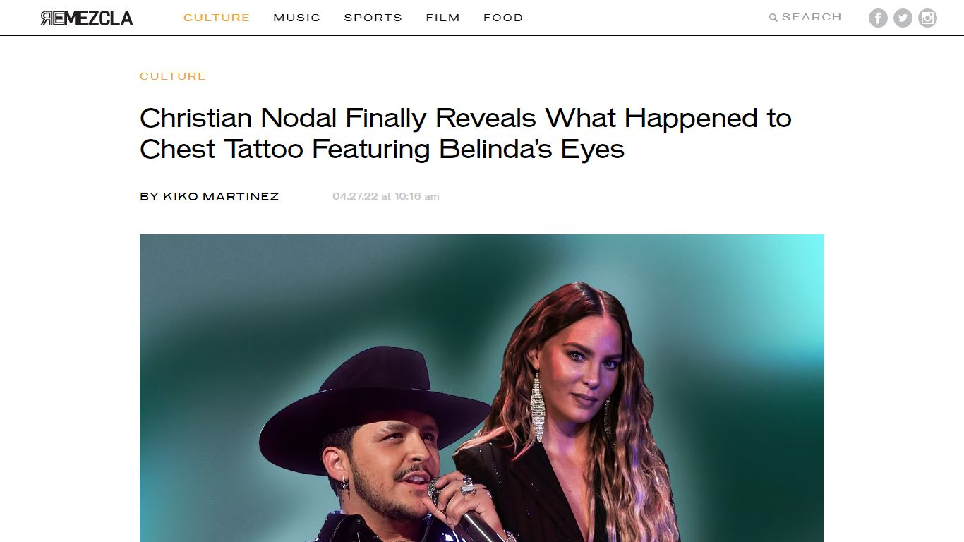 Christian Nodal Finally Reveals What Happened to Chest Tattoo Featuring ...